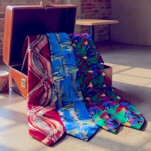 Jerry Garcia Grateful Dead Lot of 3 Art Ties